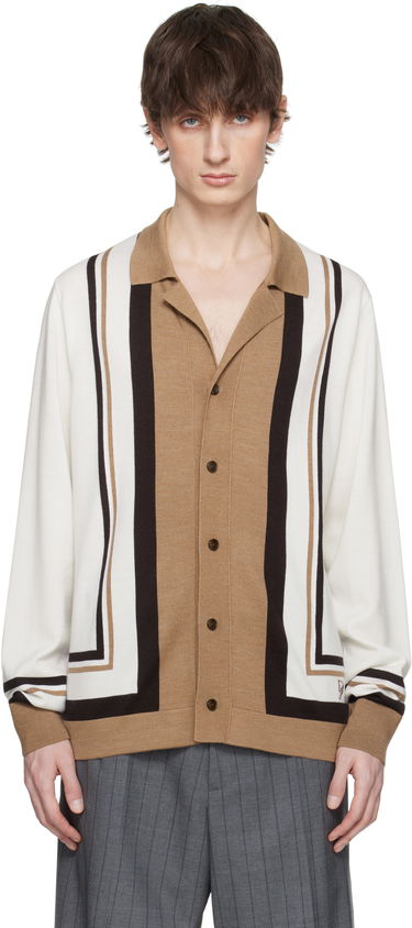 Пуловер Dolce & Gabbana Dolce&Gabbana Wool DG Embroidery Cardigan Кафяво | GXV35ZJFMDU, 0