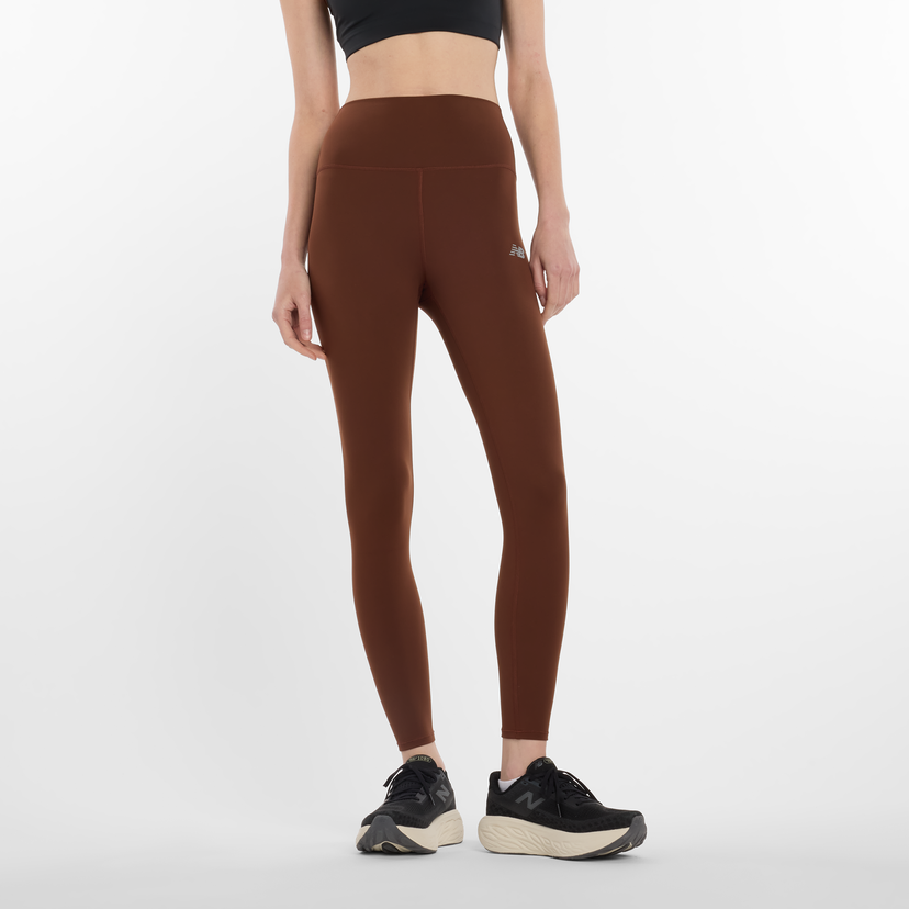 Клинове New Balance Athletic High-Waist Leggings Кафяво | NBWP51112ROK