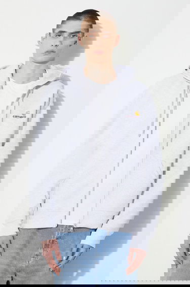 Суитчър Carhartt WIP Hooded American Script Jacket Сиво | I033063.482XX, 0