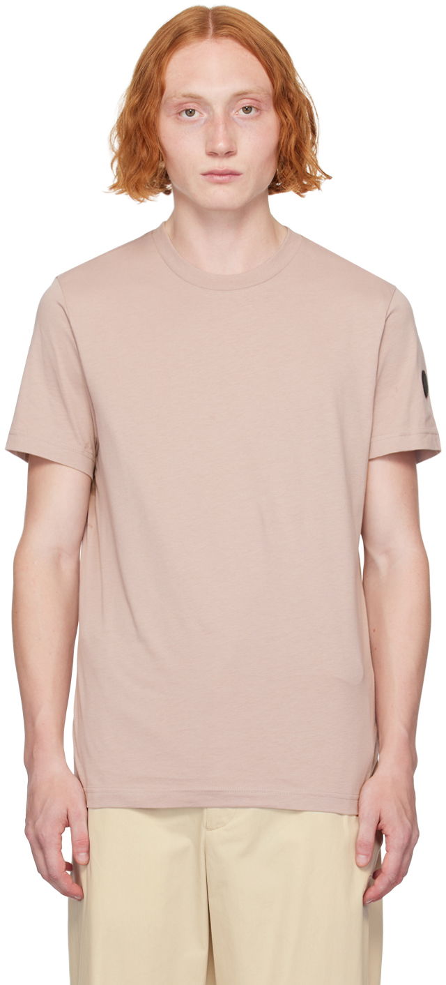 Тениска Moncler Taupe Bonded-Logo T-Shirt Бежово | J20918C0000289A17, 0