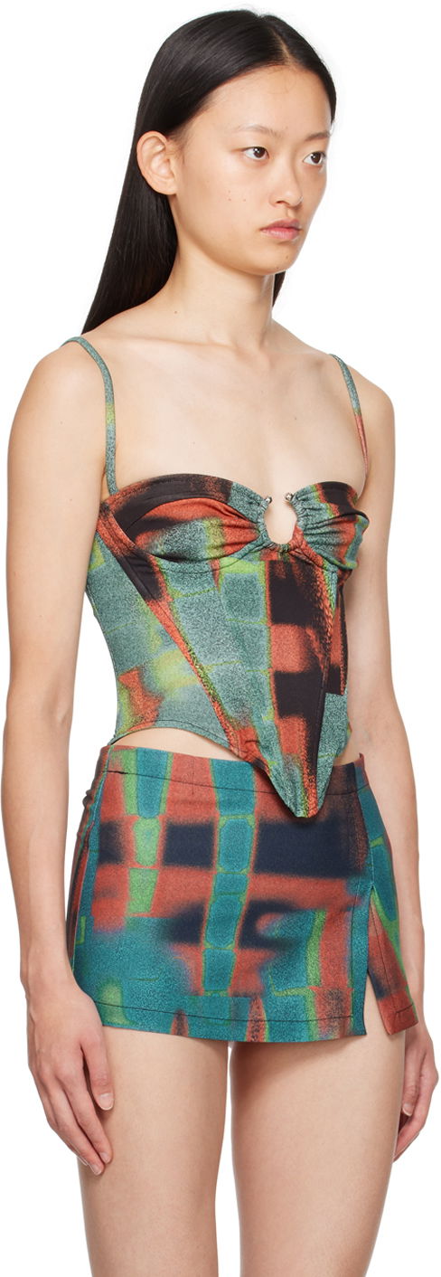 Пола Miaou Miaou Deia Printed Corset Top Многоцветен | 7069VC2RST, 1