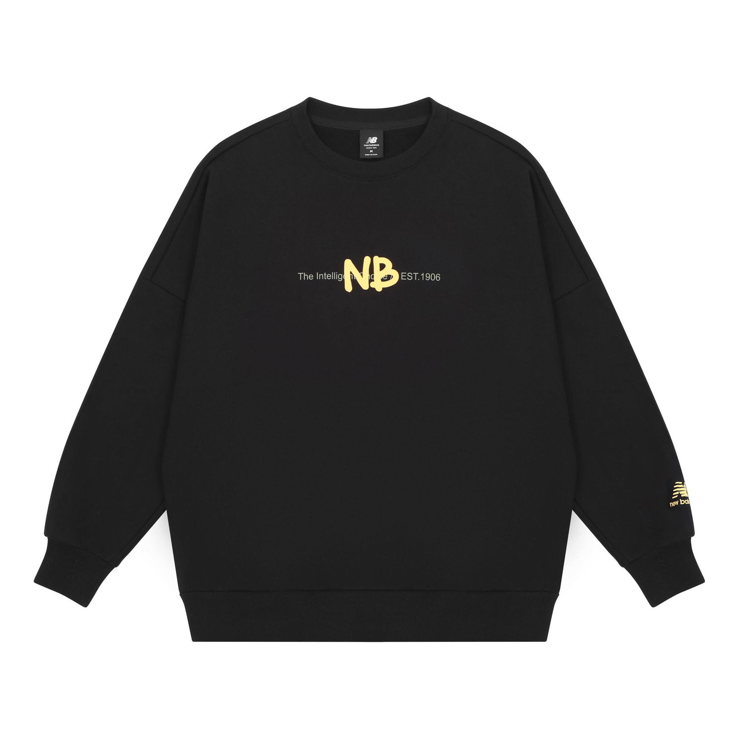 Пуловер New Balance Logo Printing Knit Pullover Черно | AMT13365-BK, 0