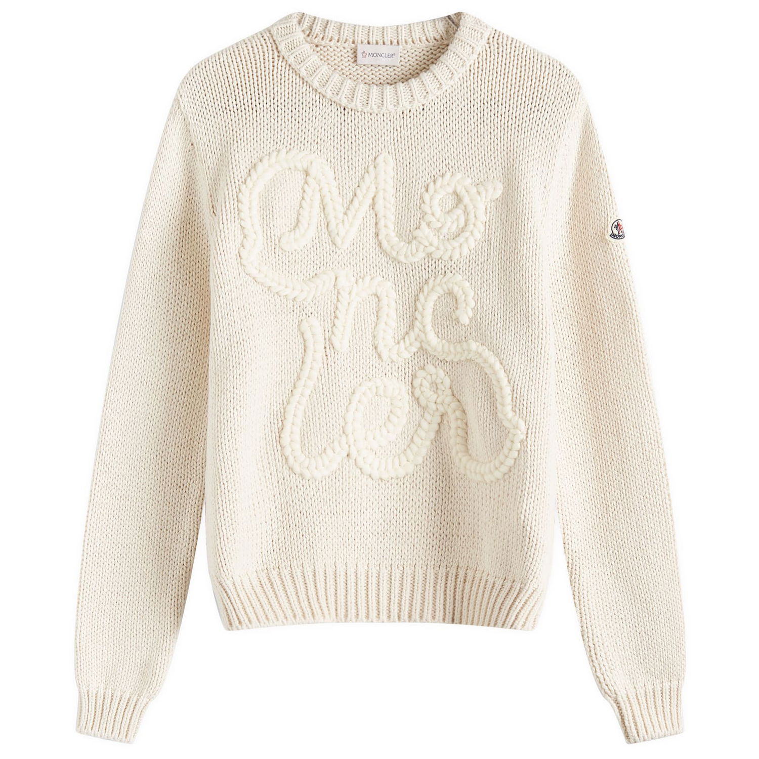 Пуловер Moncler Women's Moncler Crew Neck Knitted Sweater Бежово | 9C000-04-M5206-034, 1