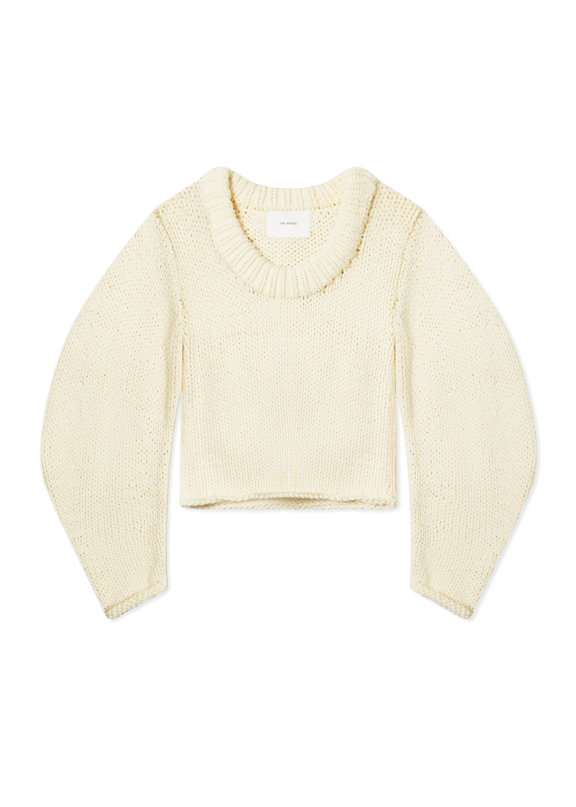 Пуловер AXEL ARIGATO Arch Chunky Knit Cropped Sweater Бяло | A3340001