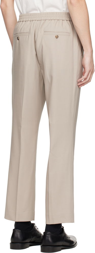 Панталони AMI Wool Elasticated Waist Trousers Бежово | H25HTR226.WV0066, 2