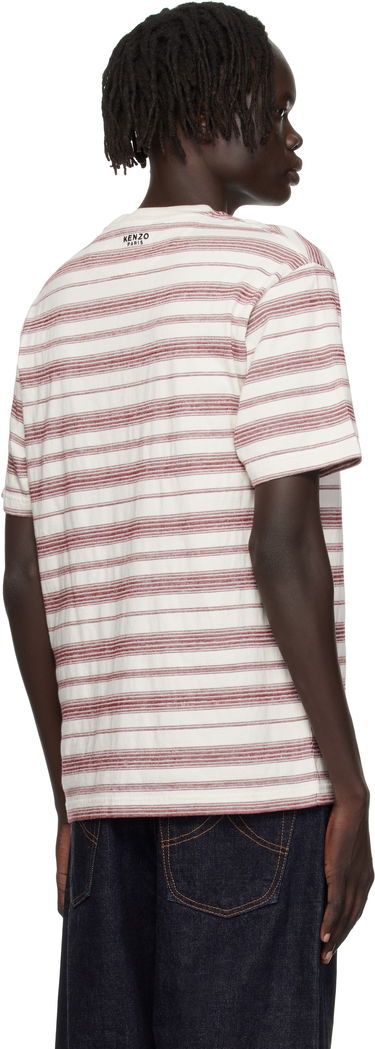 Тениска KENZO Kenzo Paris 'Boke Flower' Embroidered Striped T-Shirt Бяло | FF65TS2534SC, 2