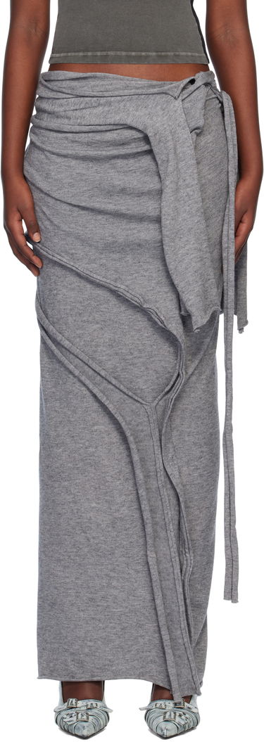 Пола Ottolinger Ottolinger Drape Strap Knit Maxi Skirt Сиво | 2204040111, 0