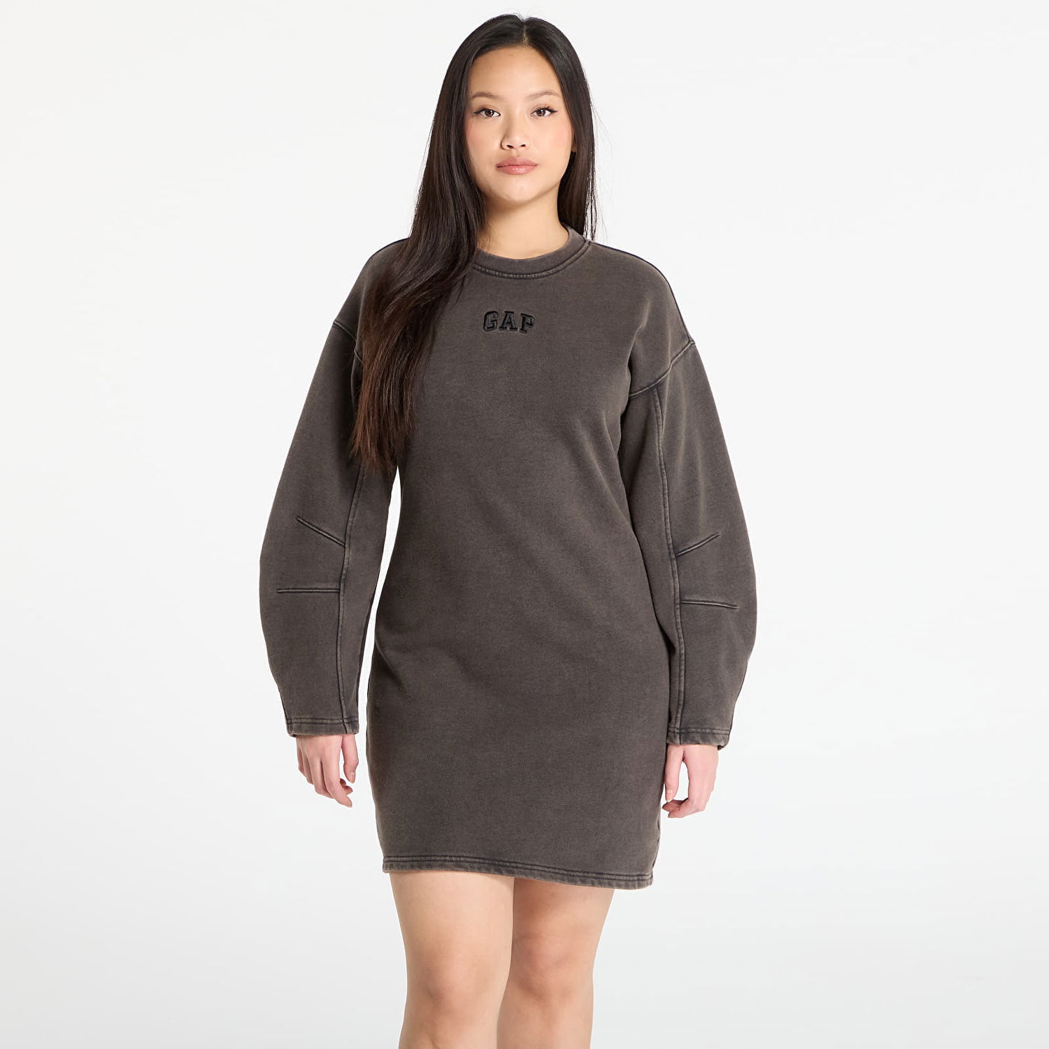 Pокля GAP Washed Heavyweight Sweatshirt Dress Сиво | 823169-02, 0