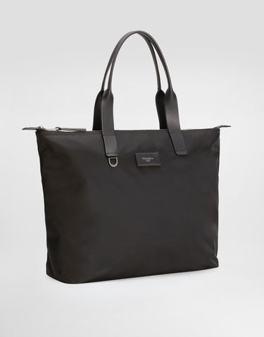 Голяма пазарска чанта Dolce & Gabbana Dolce & Gabbana Nylon and Calfskin Shopping Tote Черно | BM2375AN4218B956, 1