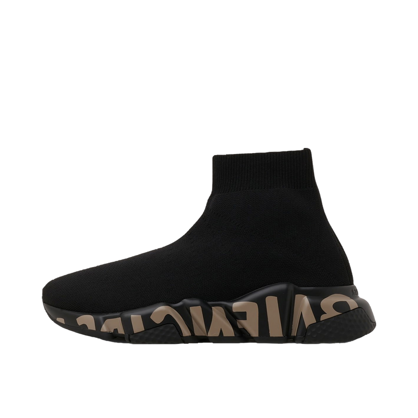 Кецове и обувки Balenciaga Speed Graffiti "Black Brown" Черно | 605942W2DB71910