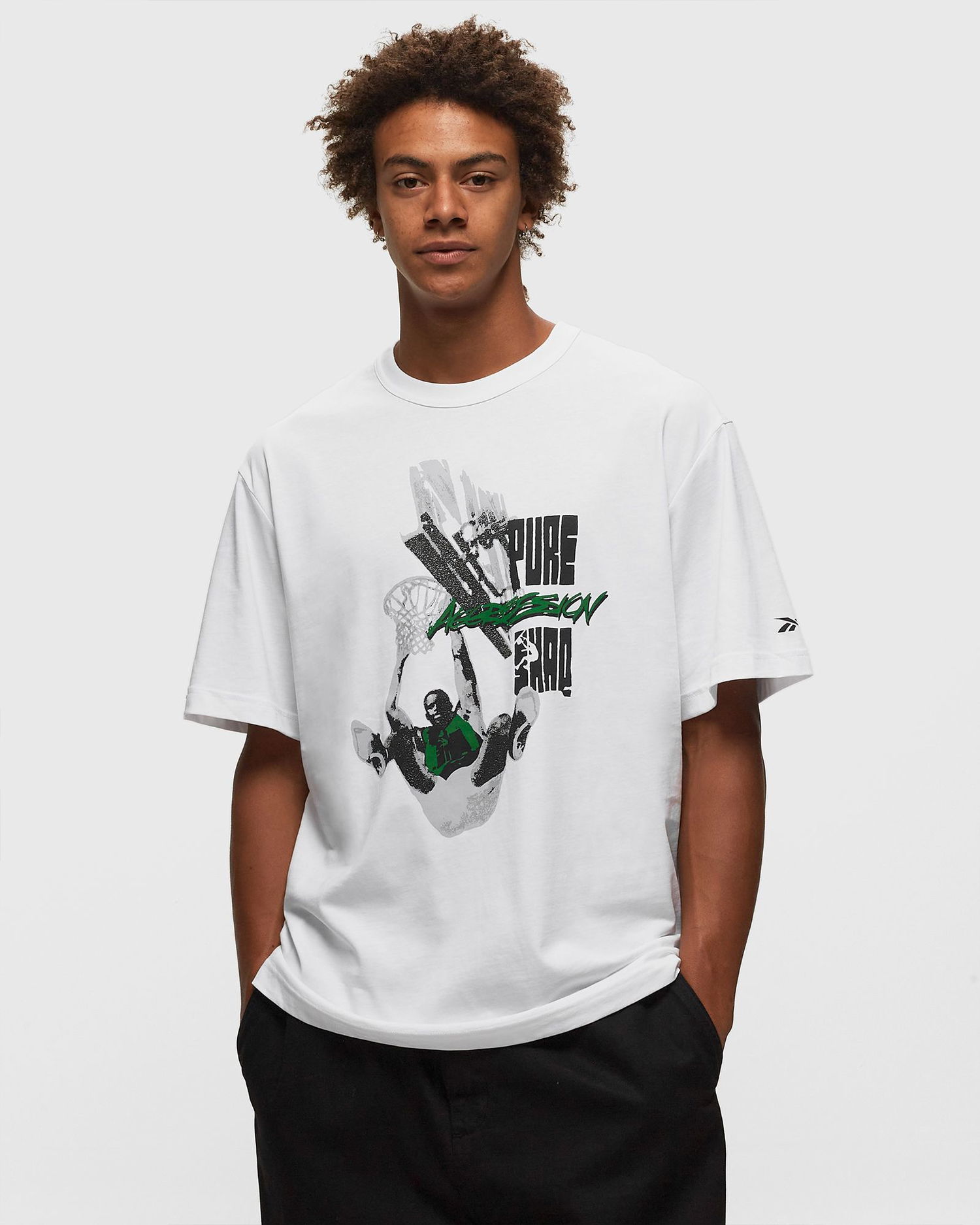 Тениска Reebok BB SHAQ GRAPHIC TEE Бяло | 100070718, 1
