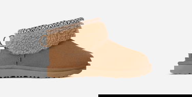 Кецове и обувки UGG Classic Ultra Mini Maxi Curly Suede Boot with Braided Trim Кафяво | 1157730K-CHE, 0