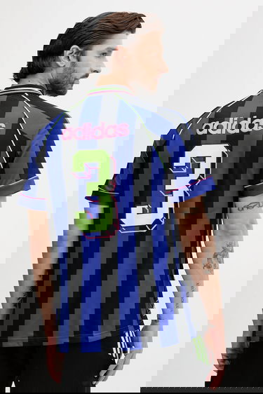 Фланелка adidas Performance Striped Soccer Jersey Синьо | KD2307, 2