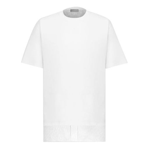 Тениска Dior Dior FW21 Alphabet Jacquard Short Sleeve T-Shirt Бяло | 143J647A0677-C080