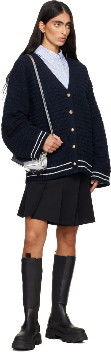 Дамска чанта GANNI Mini Bou Bag with Twisted Handle Металик | A6950, 3