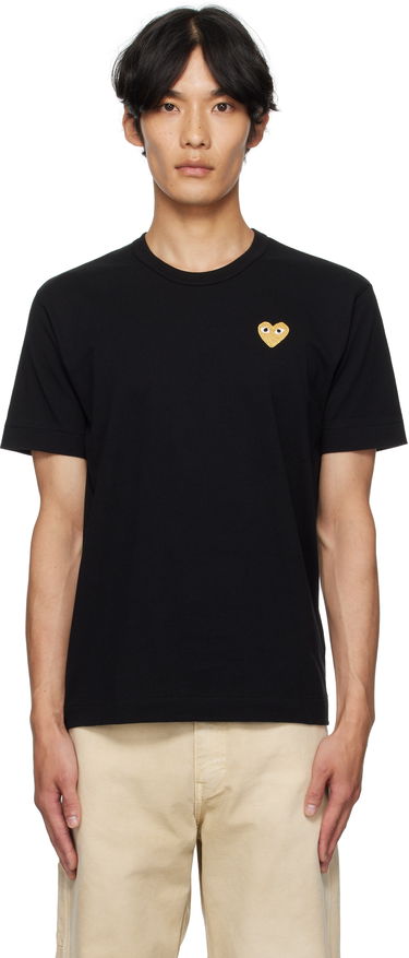 Тениска Comme des Garçons COMME des GARÇONS PLAY Heart Patch T-Shirt Черно | AZ-T216-051, 0