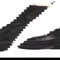 Leather and Shearling Ranger Boot