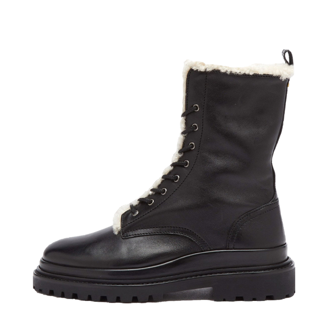 Leather and Shearling Ranger Boot