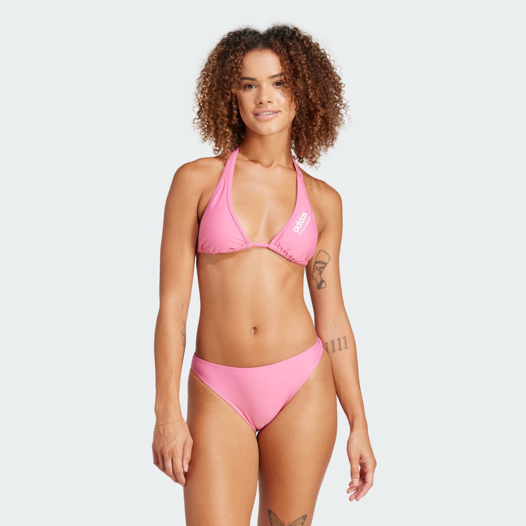 Бански adidas Performance Sportswear Neckholder Bikini Розово | IS9921, 0