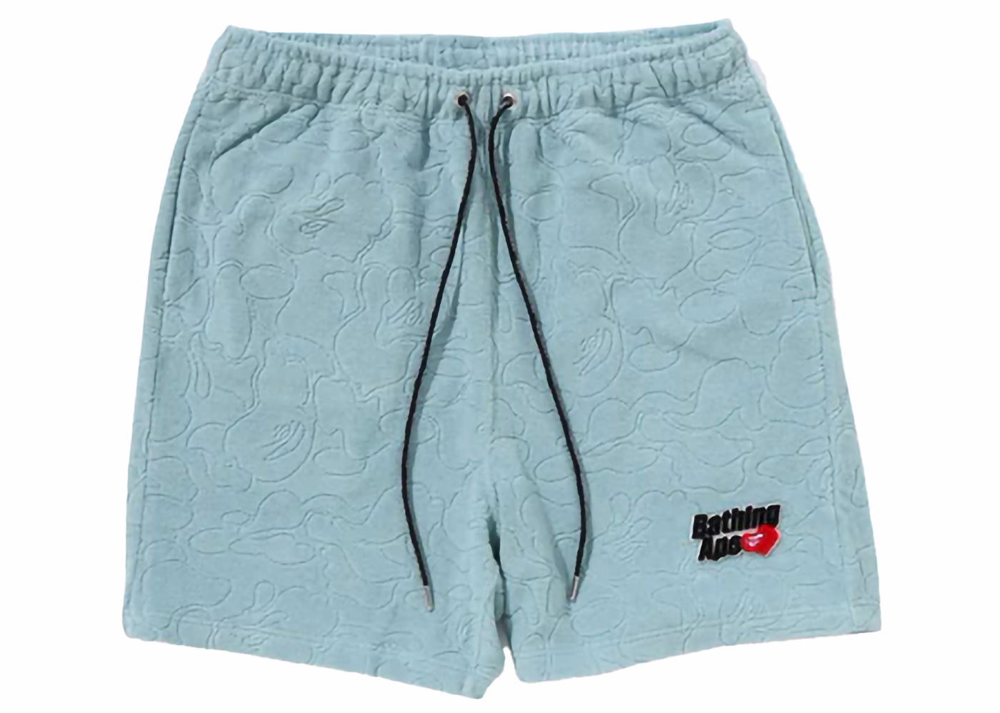Къси панталони BAPE BAPE Line Camo Terry Towel Shorts Sax Тюркоазено | 1K30-153-310, 0