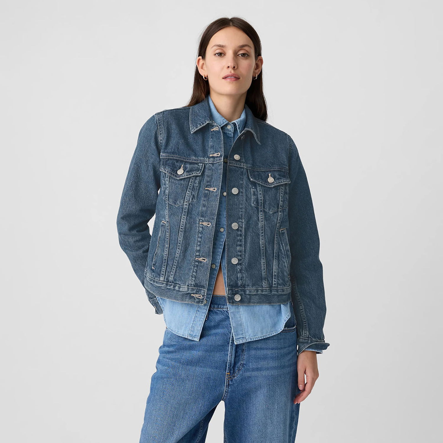Яке GAP Denim Jacket Medium Wash Синьо | 753588-00, 0