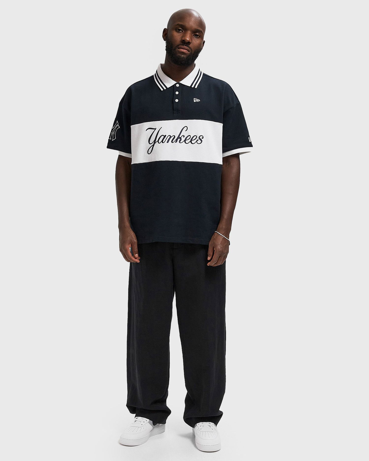 Поло тениска New Era New York Yankees Graphic Polo Shirt Тъмно синьо | 60667828, 1