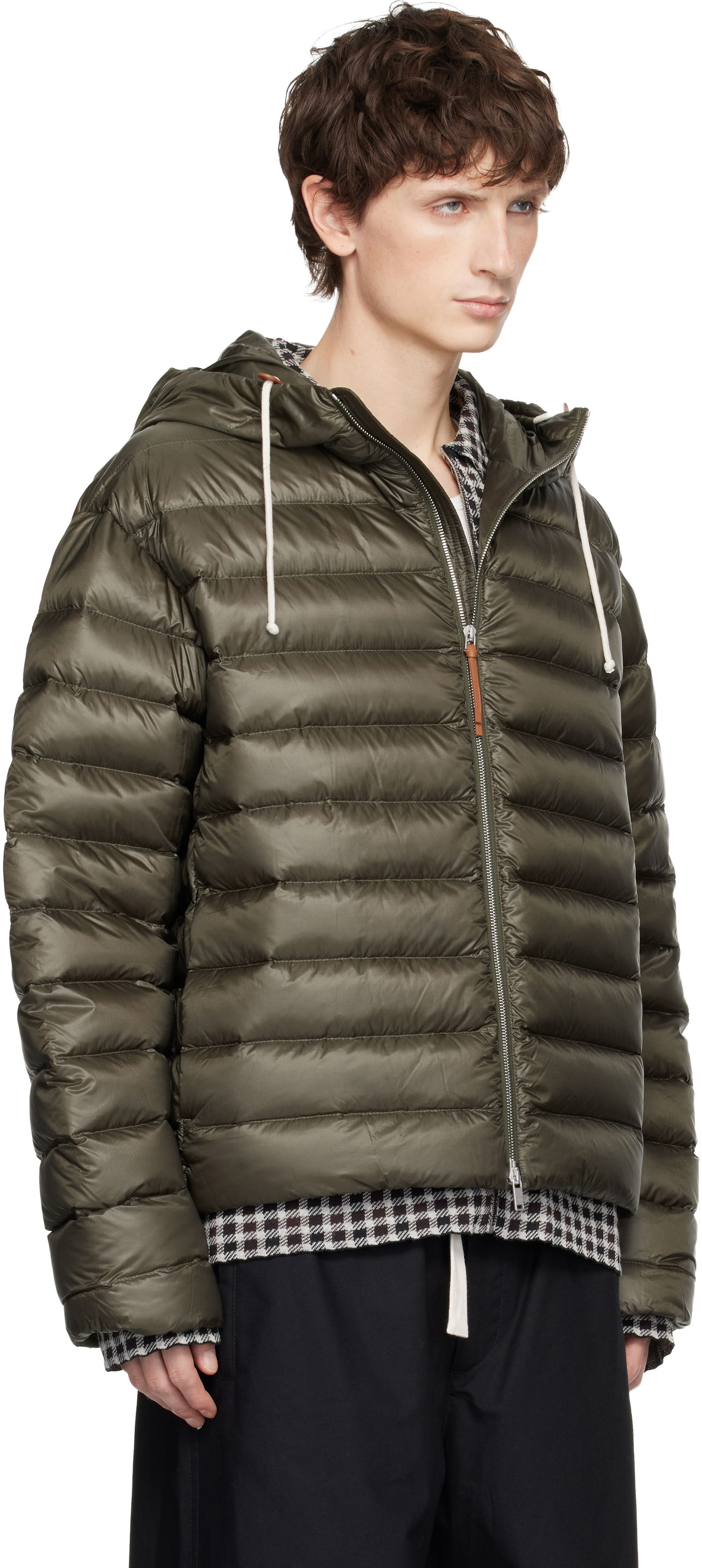 Пухо яке Jil Sander Jil Sander Hooded Down Jacket Зелено | J47AF0153_J70122, 1