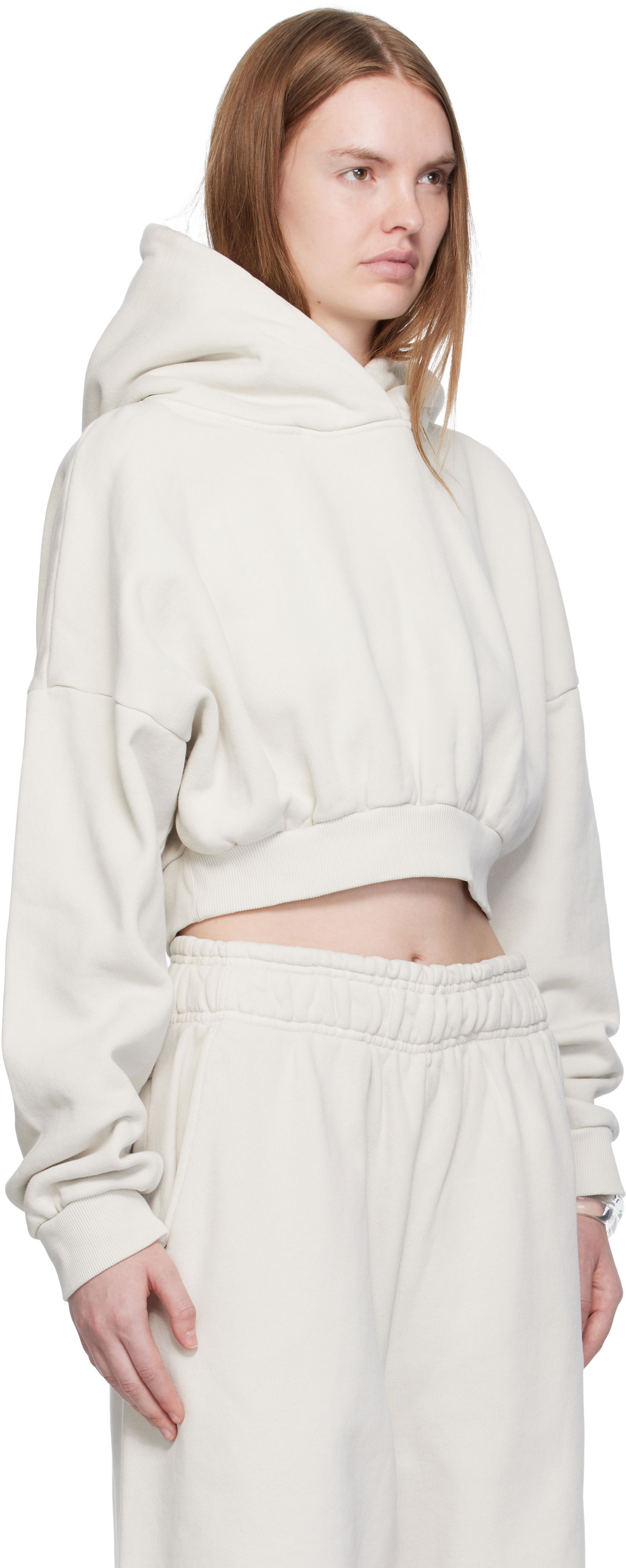 Суитчър Entire Studios Entire Studios Cropped Heavy Hoodie Бежово | ES2392RI, 1