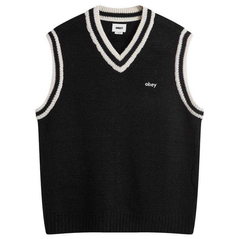 Пуловер OBEY Alden Sweater Vest Черно | 151000070-BLK