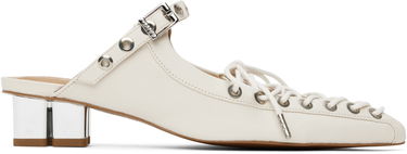 Кецове и обувки GANNI GANNI Lace-Up Mules Бяло | S2966, 0