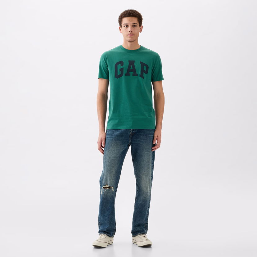 Тениска GAP Basic Logo Tee Jade Stone Зелено | 856659-06