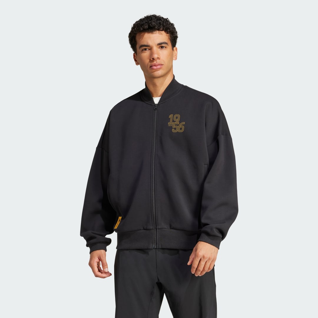 Яке бомбър adidas Performance Real Madrid Doubleknit Bomber Jacket Черно | JG3584, 0