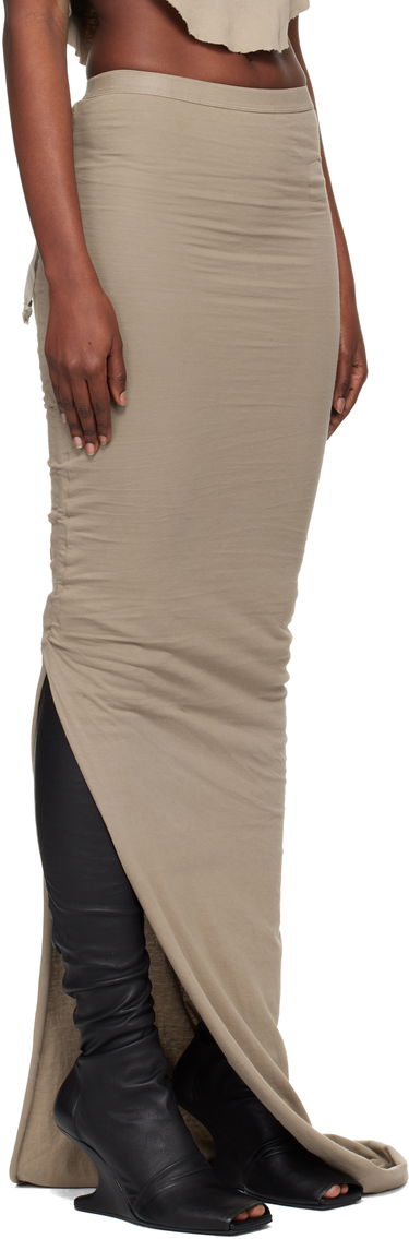 Пола Rick Owens Rick Owens DRKSHDW Concordians Soft Edfu Maxi Skirt Бежово | DS02E7337 RN, 1