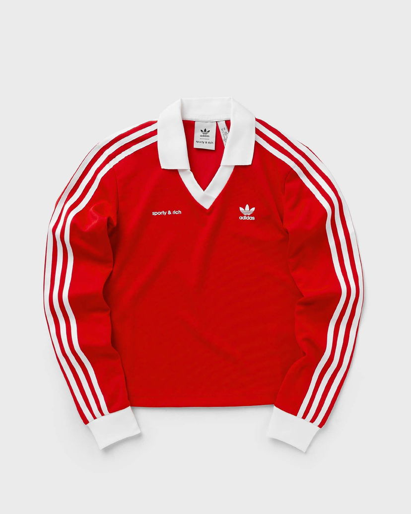 Фланелка adidas Originals Sporty & Rich x SOCCER Jersey W Червено | JI9277