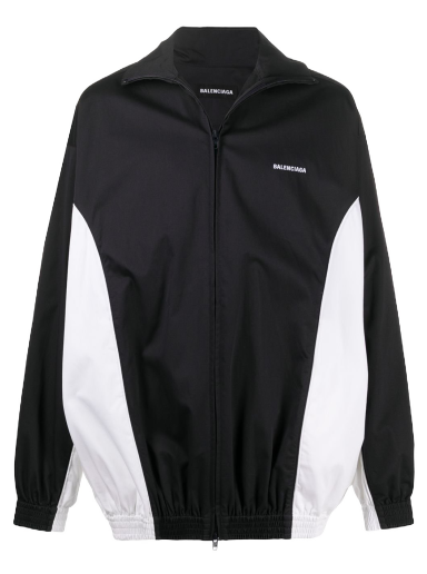 Ветровка Balenciaga Logo Zip Up Windbreaker Jacket Черно | 622301TBP018065
