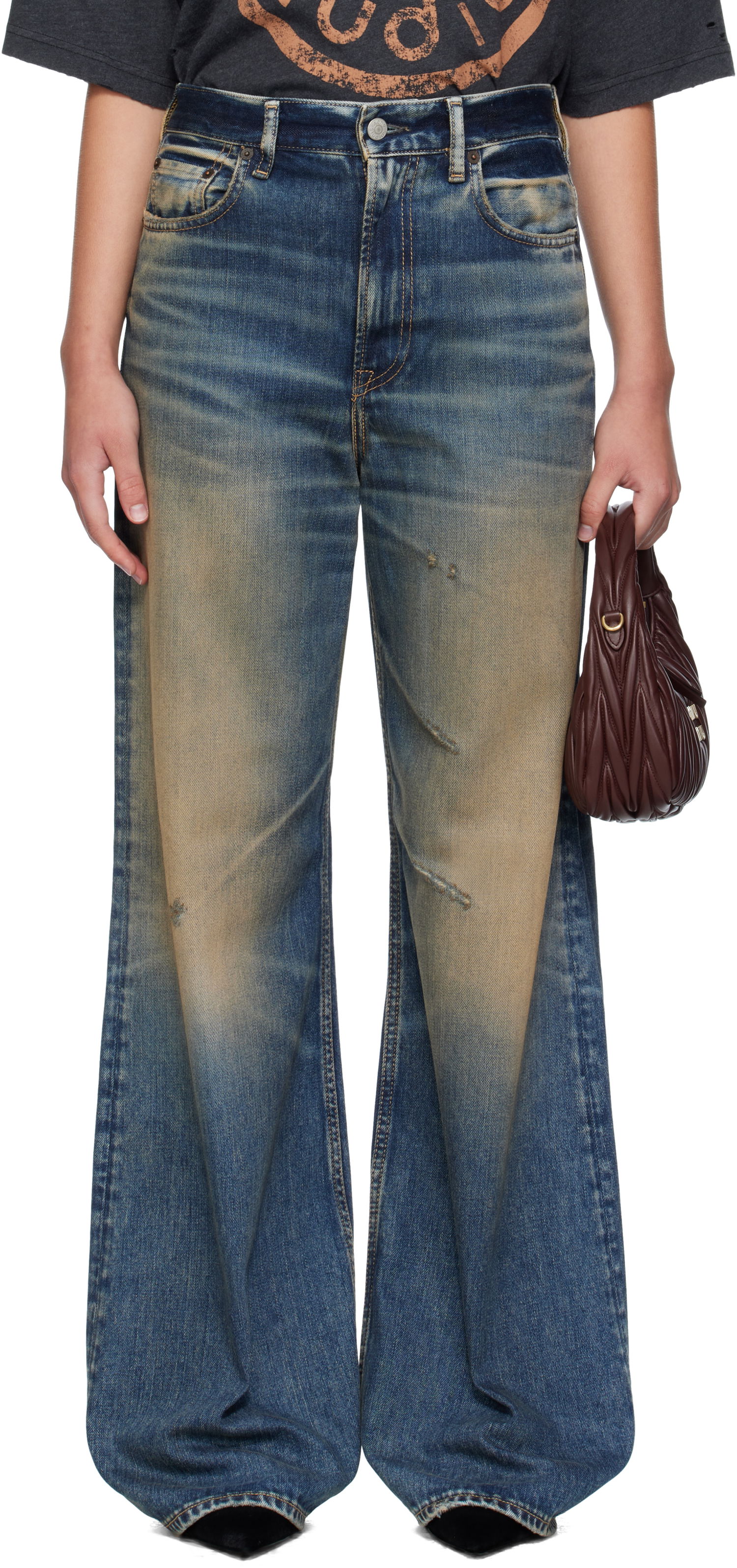 Дънки Acne Studios Acne Studios Regular-Fit 2022F Jeans Синьо | A00543-, 0