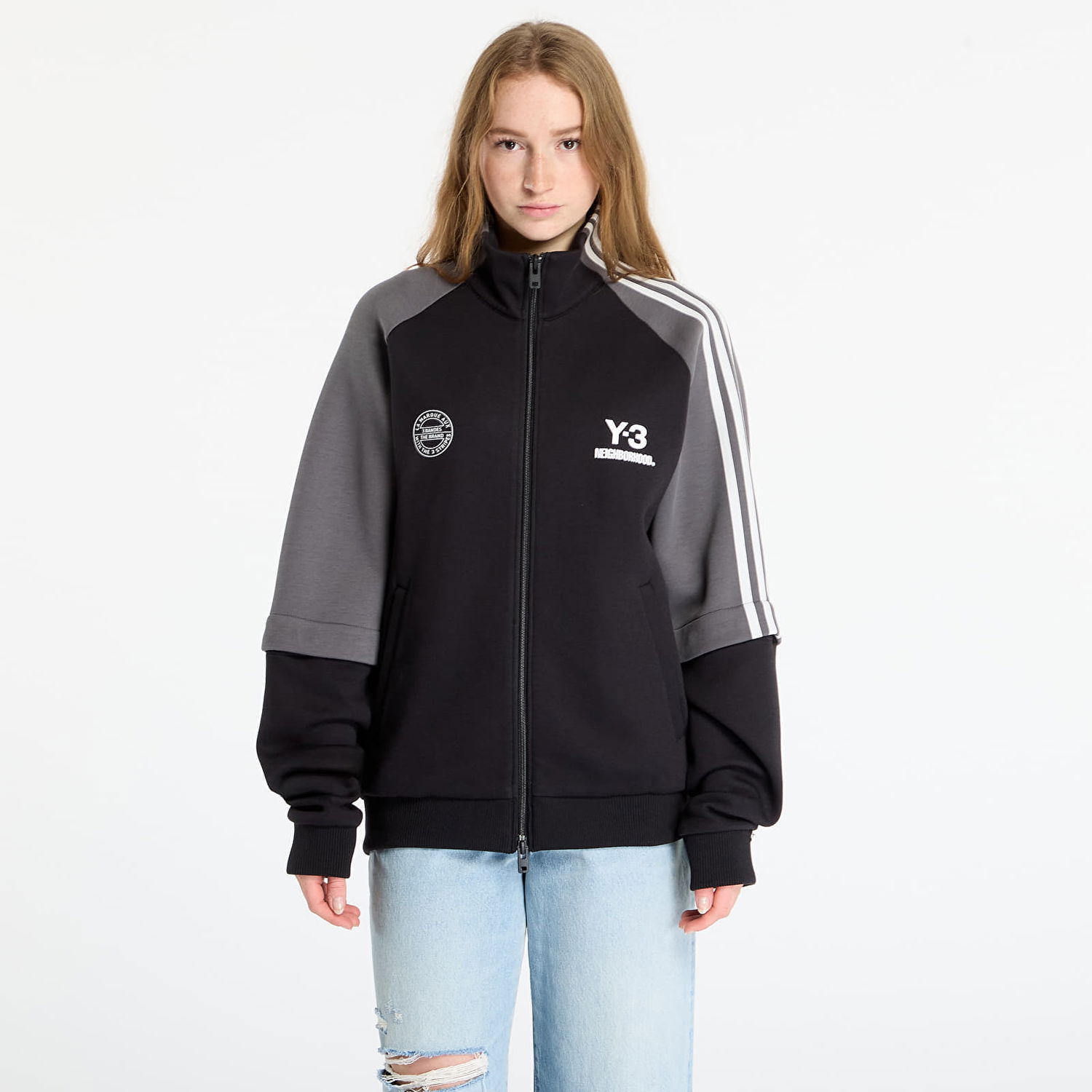 Суитчър Y-3 Y-3 x Neighborhood Track Top Сиво | JW6993, 0