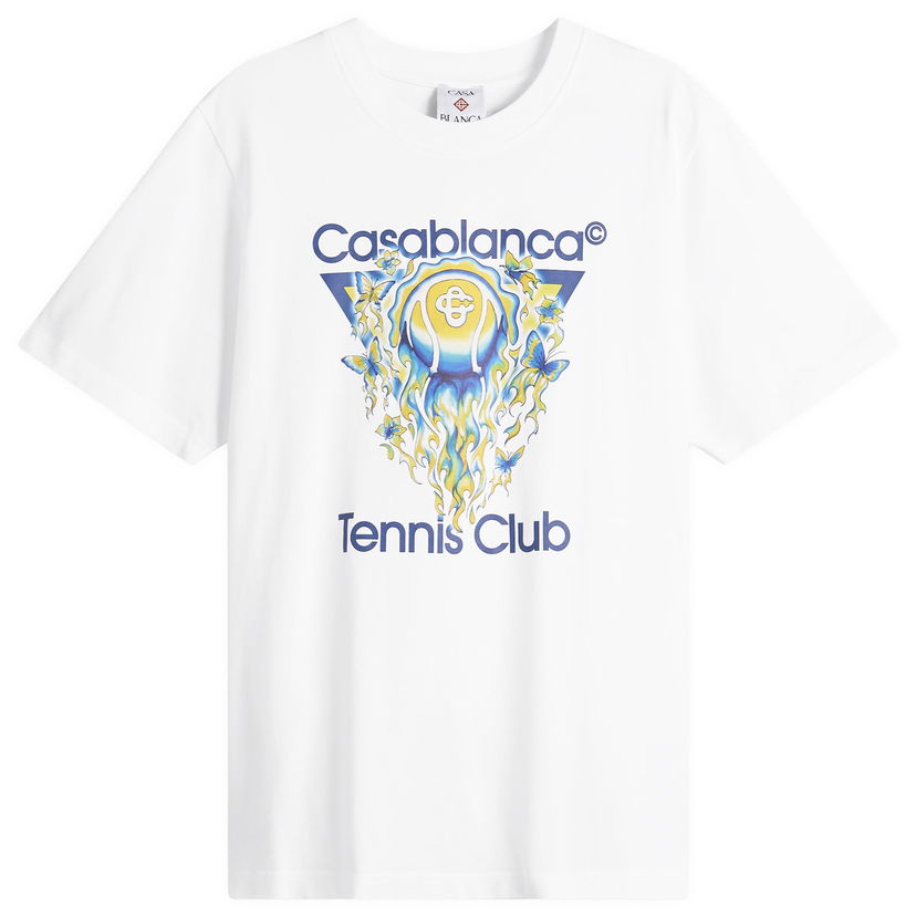 Тениска Casablanca Casablanca Tennis Club Icon Classic T-Shirt Бяло | M-SP26-JTS-001-01