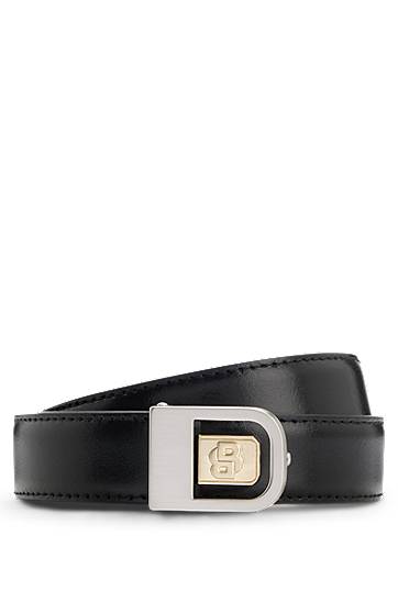 Колани BOSS Reversible Italian Leather Belt with Double B Monogram Черно | 50548522