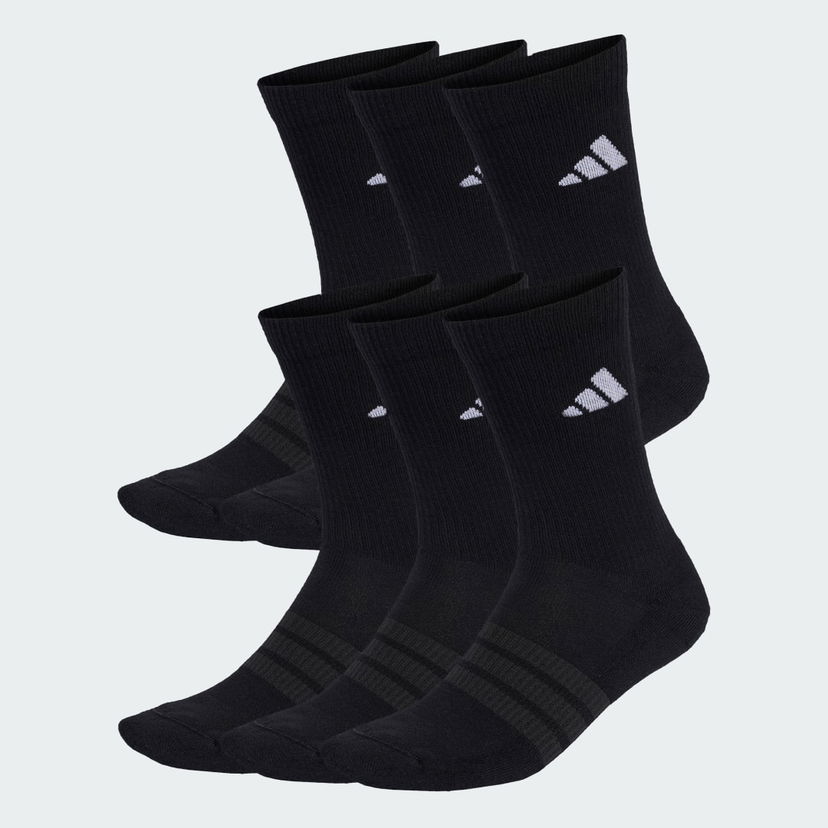 Чорапи adidas Performance Cushioned Crew Socks 6 Pair Pack Черно | KE5499