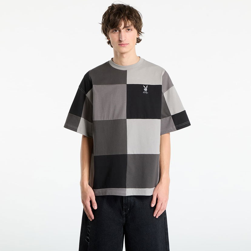Тениска Footshop Playboy x FTSHP Patchwork Tee UNISEX Grey Сиво | FTSHP_511