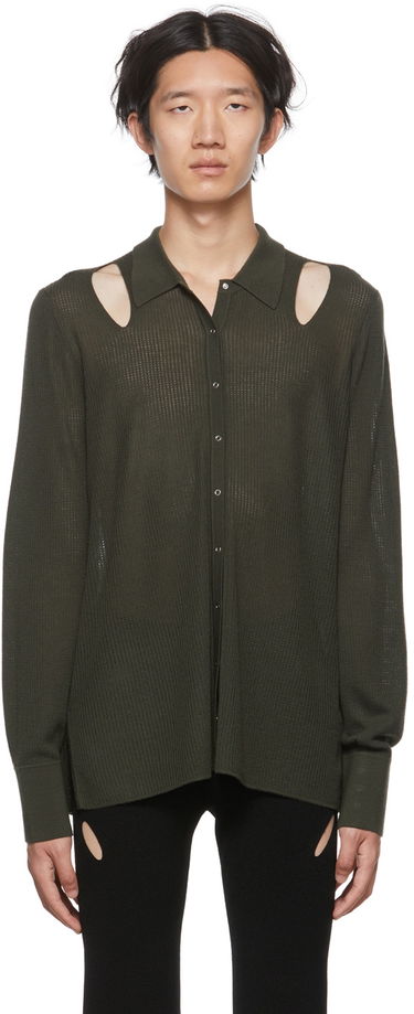 Риза Dion Lee Cutout Long Sleeve Cardigan Зелено | C7088P22, 0
