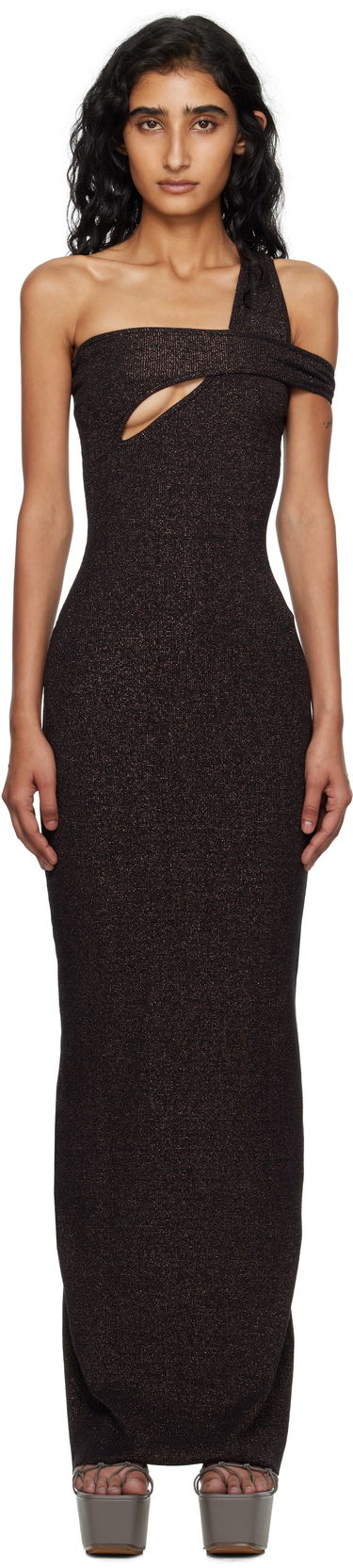 Pокля Ottolinger Ottolinger Twisted Rib Maxi Dress Черно | 104-502004-01, 0