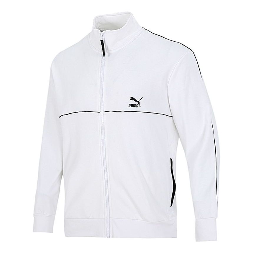 Суитчър Puma Training Stand Collar Logo Jacket Бяло | 531706-02, 0