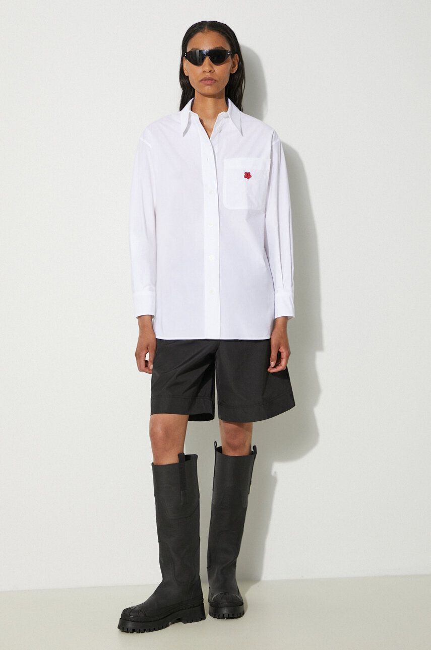 Риза KENZO Kenzo Boke Flower Oversized Relaxed Fit Shirt Бяло | FE62CH2569LS.01, 0
