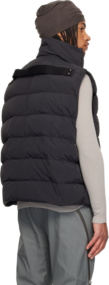 Жилетка Rick Owens Concordians Flight High Neck Asymmetrical Zip Puffer Down Vest Черно | RU02E1798 MTD1, 2