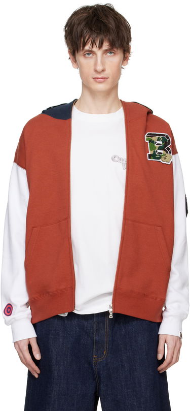 Суитчър BAPE A Bathing Ape Shark Full Zip Hoodie Оранжево
 | 001ZPK701303M, 0