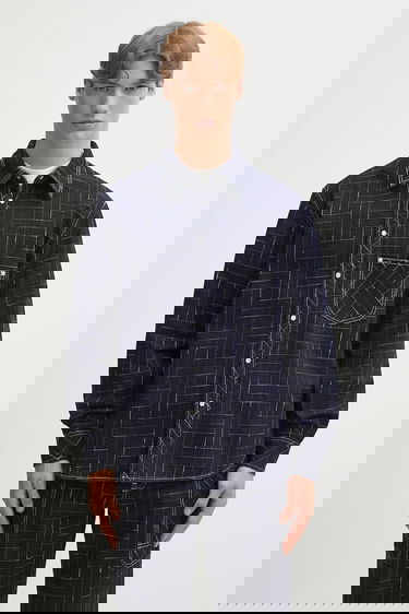 Риза KENZO Weave Casual Relaxed Fit Denim Shirt with Classic Collar Многоцветен | FF65DC4226V1, 0