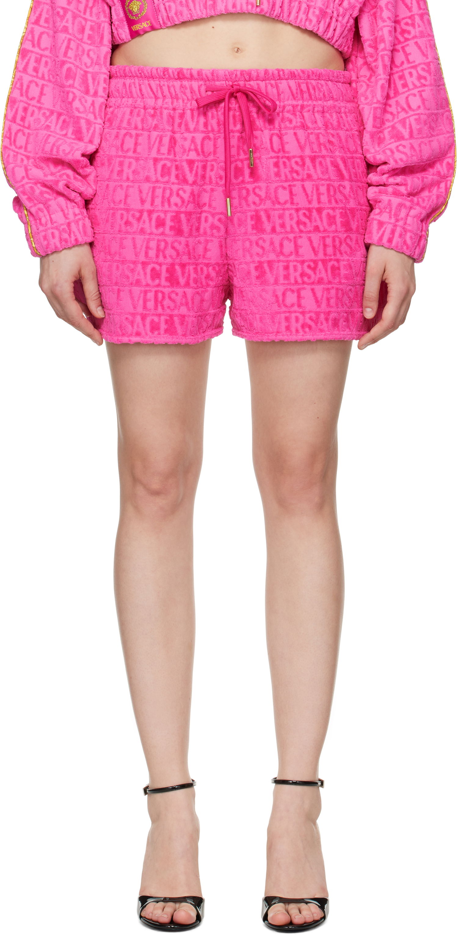 Къси панталони Versace Versace 'I Heart Baroque' Shorts Розово | 1020145_1A14584, 0