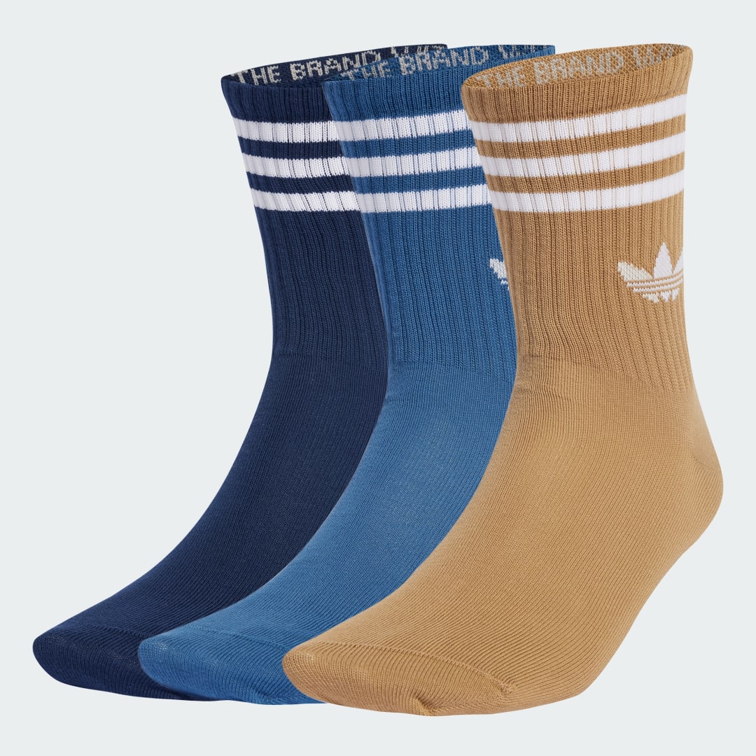 Чорапи adidas Performance 3-Stripes Crew Socks - 3 Pairs Кафяво | JZ4941, 0